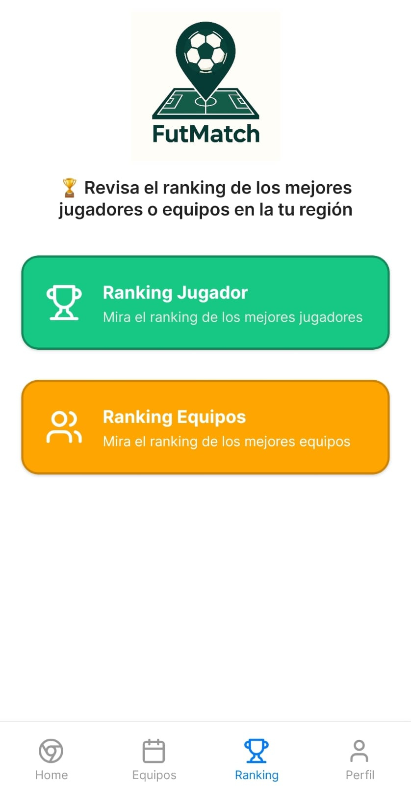 FutMatch App - Ranking